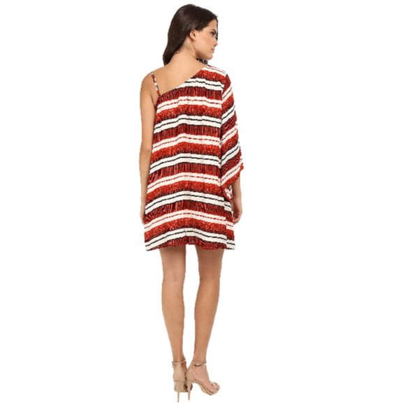 BB Dakota Bryanne Striped One Shoulder Dress NWT - Picture 2 of 6